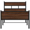 vidaXL Estructura de cama sin colch&oacute;n madera marr&oacute;n roble 90x190 cm