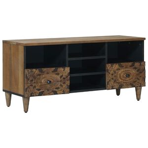 vidaXL Mueble de TV Marr&oacute;n 100 x 33,5 x 46 cm Madera de mango maciza