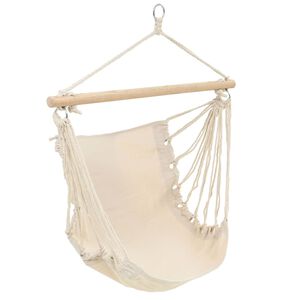 vidaXL Columpio/Hamaca grande de tela blanco crema