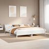 vidaXL Estructura de cama sin colch&oacute;n madera maciza blanca 200x200 cm