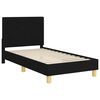 vidaXL Cama para niños con cabecero Negro 80 x 160 cm tela