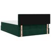 vidaXL Estructura de cama otomana con colch&oacute;n verde oscuro 140x200 cm