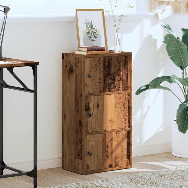 vidaXL Estanter&iacute;a madera de ingenier&iacute;a color envejecido 40x24x77 cm