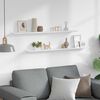 vidaXL Estantes de pared 2 unidades blanco brillo 100x9x3 cm