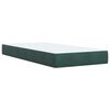 vidaXL Cama box spring con colch&oacute;n terciopelo verde oscuro 90x200 cm