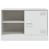 vidaXL Muebles para TV 2 unidades acero blanco 67x39x44 cm