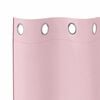 vidaXL Cortinas Opacas con Anillas 2 pcs Rosa Bebé 140 x 140 cm