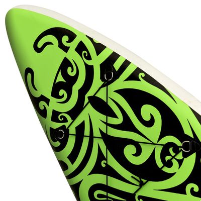 Juego De Tabla De Paddle Surf Hinchable Verde 305x76x15 Cm Vidaxl