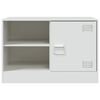 vidaXL Mueble para TV de acero blanco 67x39x44 cm