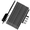 vidaXL Taladro De Tierra Con Mango 150 mm Con Tubo De Extensi&oacute;n 13 M Acero