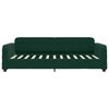 vidaXL Sof&aacute; cama con colch&oacute;n terciopelo verde oscuro 80x200 cm