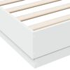vidaXL Estructura de cama con luces LED blanco 140x190 cm