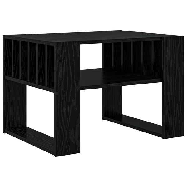 vidaXL Mesa de Caf&eacute; Roble Negro 66 x 49,5 x 45 cm Madera de ingenier&iacute;a