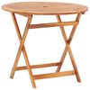 vidaXL Mesa plegable de jard&iacute;n de madera maciza de acacia 90x75 cm