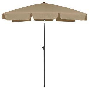 vidaXL Sombrilla de playa gris taupe 180x120 cm
