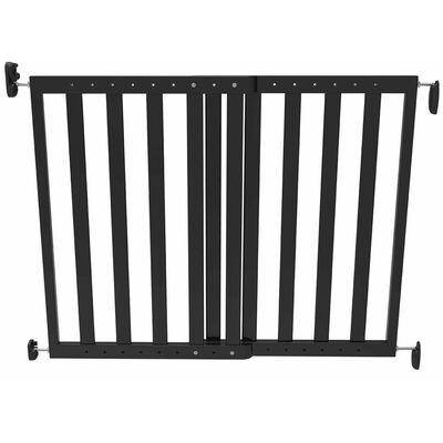Noma Puerta de seguridad extensible 63,5-106 cm madera negra 93743