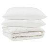 vidaXL Edred&oacute;n con almohada 3 uds. Microfibra
