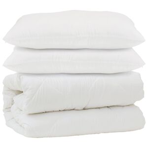 vidaXL Edred&oacute;n con almohada 3 pcs Microfibra