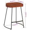 vidaXL Taburetes de bar Gavin 2 uds madera mango maciza 45x38x53 cm