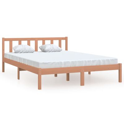 vidaXL Estructura de cama madera maciza pino marrón miel 120x200 cm