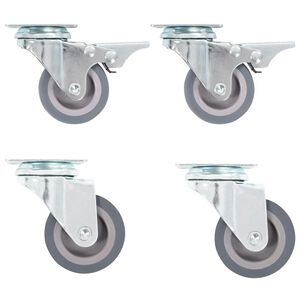 vidaXL Ruedas giratorias 4 unidades 50 mm