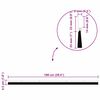 vidaXL Sellos de cepillo de puerta atornillables 2 pcs Negro 100 cm