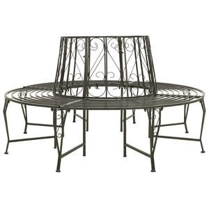 vidaXL Banco para &aacute;rbol de jard&iacute;n acero 160 cm