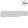 vidaXL bordes de jard&iacute;n 20 uds. 100 x 20 cm Acero Galvanizado Plateado
