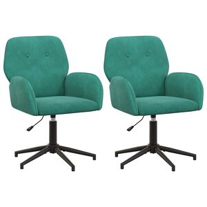 vidaXL Sillas de escritorio giratorias 2 uds. 54 x 55 x 90 cm Tuquesa