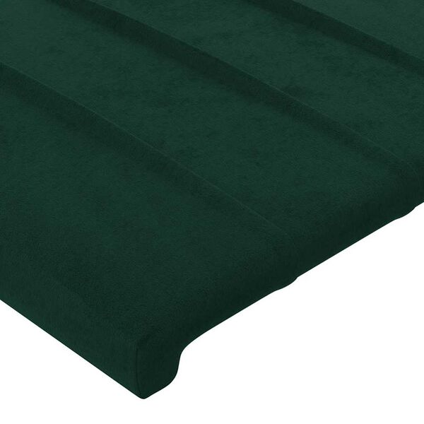 vidaXL Cabecero Terciopelo Verde Oscuro 144x5x118/128 cm