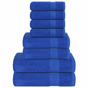 vidaXL Juego de toallas FROGN 8 piezas azul 360 g/m&sup2;