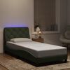 vidaXL Estructura de cama con LED sin colch&oacute;n terciopelo gris claro 80x200 cm