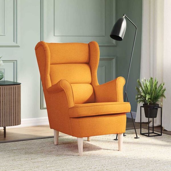 vidaXL Sillón de tela amarillo oscuro 74x84x100 cm