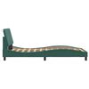vidaXL Estructura de cama sin colchón Hanko terciopelo verde oscuro 100x200 cm