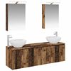 vidaXL Juego de Muebles de Ba&ntilde;o 5 pcs Madera envejecida