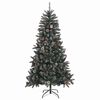 vidaXL Árbol de Navidad artificial Verde 180 cm PVC, Plástico y Acero