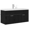 vidaXL Mueble de Cuarto de Ba&ntilde;o Roble Negro 100 x 38,5 x 46 cm