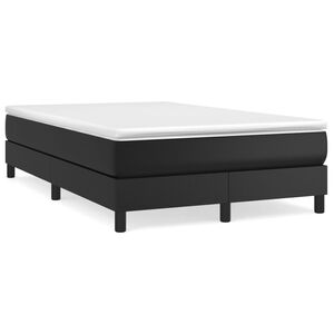 vidaXL Cama box spring con colch&oacute;n cuero sint&eacute;tico negro 120x200 cm
