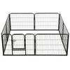 vidaXL Corral para perros 8 paneles de acero 60x80 cm negro