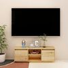 vidaXL Mueble de TV madera maciza de abeto 110x30x40 cm