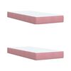 vidaXL Cama box spring con colch&oacute;n terciopelo rosa 200x200 cm