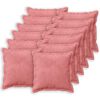 vidaXL Coj&iacute;n con almohada HOUTEN 12 uds. Rosa Terciopelo