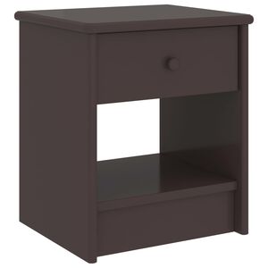 vidaXL Mesitas de noche madera maciza de pino marr&oacute;n oscuro 35x30x40cm