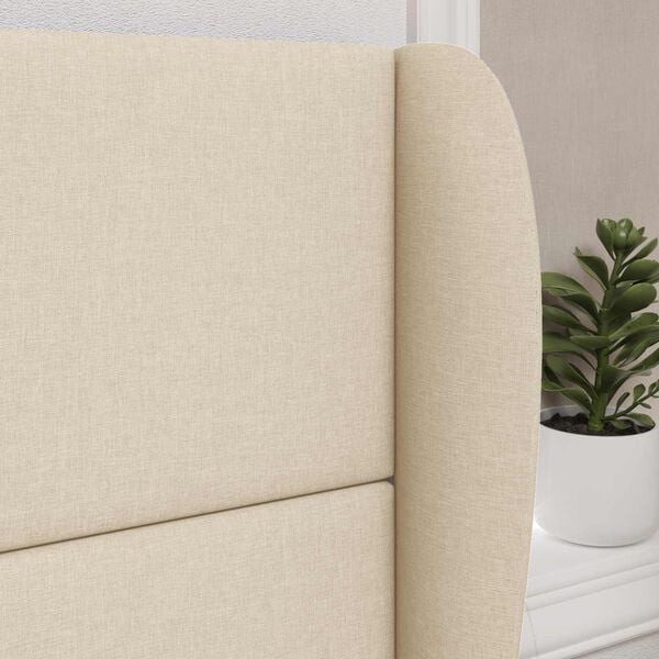 vidaXL Oreja de cabecero Crema 80 x 23 x 6 cm tela