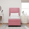 vidaXL Cama tipo Box Spring con colch&oacute;n Rosa 200 x 80 cm Poli&eacute;ster