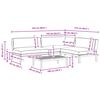 vidaXL Juego de Sof&aacute; con coj&iacute;n 4 pcs Taup&eacute; Madera de Acacia S&oacute;lida