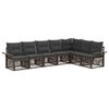vidaXL Conjunto de sof&aacute;s de jard&iacute;n 7 uds. Gris rat&aacute;n sint&eacute;tico