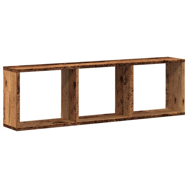 vidaXL Mueble de pared madera de ingeniería envejecida 100x16x30 cm