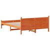 vidaXL Estructura de cama sin colch&oacute;n madera maciza marr&oacute;n 120x190 cm
