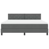 vidaXL Cama tipo Box Spring con colch&oacute;n Gris oscuro 180 x 200 cm tela